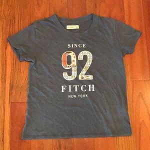 abercrombie kids navy blue t-shirt